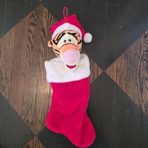 Vintage Red Tigger Christmas Stocking